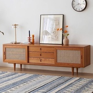 Nordic Retro Simple Japanese TV Cabinet Cherry Wood Color Cabinet Living Room Furniture Cabinet Floo