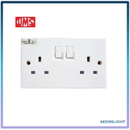 UMS 13A 2 Gang Switch Socket 2213A