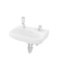 PUTIH Toto - TOTO L38V1 Hanging Sink White BODY ONLY/Wall Hung Lavatory 2 Tap Holes
