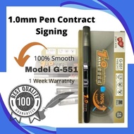 G551 Gel Contract Signing Pen 1.0mm (12pcs) - BLACK / Quality Signing Pen / 1 Week Warranty
