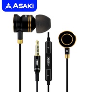 [ส่งฟรี] Asaki IN-EAR SMALLTALK หูฟังอินเอียร์ สมอลทอล์ค และ รีโมทคอนโทรล มีไมค์ในตัวกดรับ-วางสายได้ รุ่น A-K6027MP รับประกัน 1 ปี