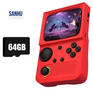 R36T Retro Handheld Game Console 64G 15000 Games 3.5 Inch IPS Screen Portable Pocket Video Game Play