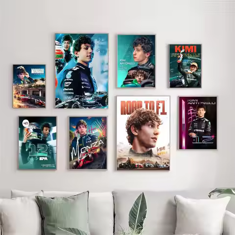 Kimi Racing Formula-F1 A-Antonelli Anime Good Quality Prints And Posters HD Quality Poster Wall Art 