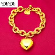emas 999 original malaysia mens bracelet Love pendant wedding jewelry手链