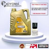 MAZDA 2 , MAZDA 3 ,MAZDA 6 SKY-ACTIV ,CX3 ,CX5, OIL FILTER PE01-14-302 + KOYOMA 10W40 SEMI SYNTHETIC