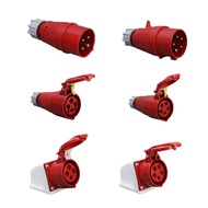 32AMP X 4PIN / 32AMP X 5PIN INDUSTRIAL PLUG & SOCKET RED