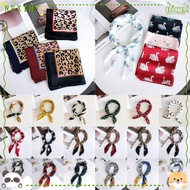 NEXTMY Silk Feel Satin Women Scarves  Leopard Printed