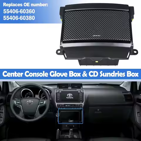 Car center console CD storage box 55406-60360 compatible with Toyota Land Cruiser Prado 2010-2017 55