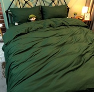 ชุดผ้าปูที่นอน+ผ้านวมโทนสีเขียว ครบชุด 6 ชิ้น 3/3.5/5/6 ฟุต