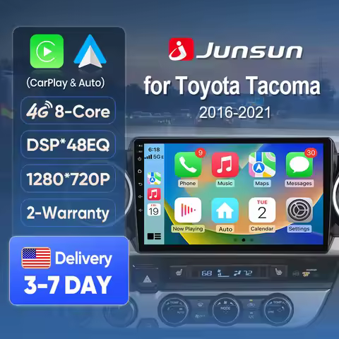 Junsun AI Voice Car Stereo Radio Wireless CarPlay For Apple Android Auto For Toyota Tacoma N300 2016