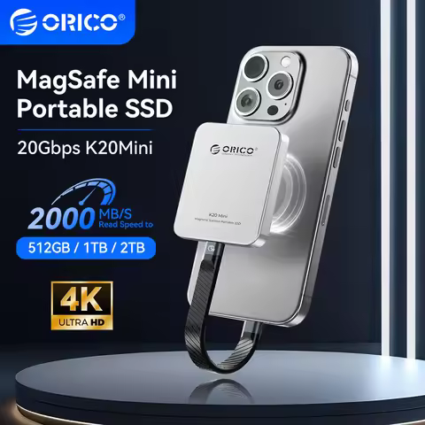 ORICO 2T 1TB 512G PSSD 20Gbps Magnetic External SSD 2000MB/s Portable Solid State Drive 4K 120fps US