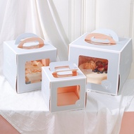 4/6/8 Inch European-style Bronzing Birthday Cake Box Square Mousse Pastry Cake Box ~~ GREY
