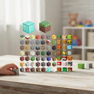 Magnetic Block Set World Scenery 3D Model Toy Christmas Gift Idea  Set Blok Magnet Model 3D Landskap