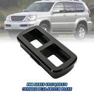 Console Dual Switch Plate Interior Door Control Panel Decorative Aluminum Black For Lexus GX470 LX47