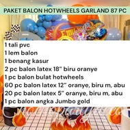 Paket Balon HOTWHEELS 87 PC / Dekorasi Ulang Tahun Hotwheels