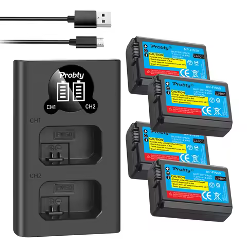 2000mAh NP FW50 NP-FW50 Battery AKKU + LED USB Dual Charger for Sony NEX-7 NEX-5N NEX-5R Alpha a5000
