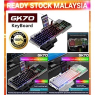 New Stock !!! GK70 Mechanical GAMING KEYBOARD 104keys Colorful LED Backlight Gaming Keyboard G700 Ke
