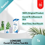 Longsee COVID-19 &amp; Influenza A/B 3in1 Saliva Test Kit 1s (EXP:15/8/2024)