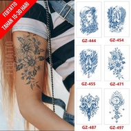Temporary Tattoos Size 18cm x 11cm GZ Motif 471 Flower Tattoo Arm Tattoo Chest Tattoo Hand Tattoo Fo