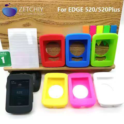 Garmin Edge 520 520plus computer Silicone Rubber Protect Case with tempered Screen Film Protector Ch
