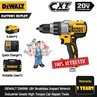 DEWALT DCD996 Cordless Hammer Drill Set 20V FlexVolt 2x6.0Ah Battery Fast Charger Case Malaysia Loca
