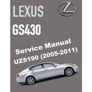 LEXUS GS430 UZS190 (2005-2011) ONLINE SERVICE WORKSHOP MANUAL