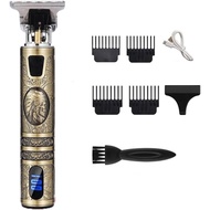 Vintage T9 Cordless 0mm Professional Hair Clippers Electric Trimmers for Men Clipper Hair Cutting Ma