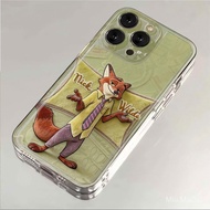 Creative Plush Fox Cartoon Phone Case Transparent Suitable for iPhone XR 16ProMax Shock-resistant 17