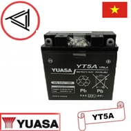 YUASA MOTORCYCLE BATTERY YT5A (YB5L)  (made in Vietnam) - for YAMAHA MIO SPORTY / Sniper Classic / Vega Disk Drum /