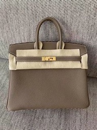 Hermes Birkin 25 大象灰金扣 togo皮Z刻