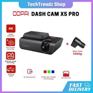 DDPAI X5 Pro Dash Cam 4K UHD Dual Cam Recorder WiFi DVR