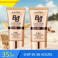 SPF50+ Gold Snail Sunscreen BB Cream Whitening Foundation Mild Concealer Lightweight BB Cream Moisturizing Long Lasting Cream