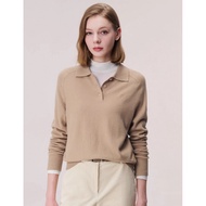 Korean Version Hazzys Hazzys 2026 Knitwear Women Autumn Winter Fashion Casual Loose Lapel Top