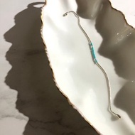 復古綠松石珠銀手鍊