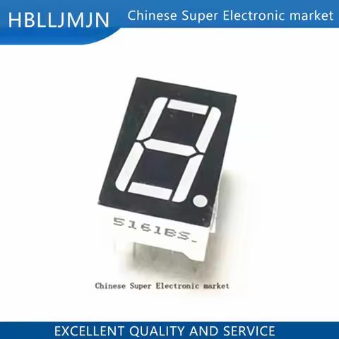 100PCS Digital Tube Segment Common Anode Cathode Red Green 1 Bit 0.56 Inch LED Display 5161BS 5161AS