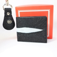 Stingray Leather กระเป๋าสตางค์ปลากระเเบน หนังแท้ ใช้ได้ทั้ง คุณสุภาพบุรุษ และ สตรี ทรงสั้นถนัดมือ สี