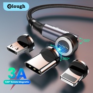 สายเคเบิลแม่เหล็ก540 Elough 3A ไมโครชาร์จที่รวดเร็ว USB ชนิด C สายสำหรับซัมซุงแม่เหล็ก R สายข้อมูลโทรศัพท์