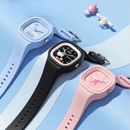 Cartoon kids watch Silicone Quartz Watch Kuromi Cinnamoroll Square Watch My Melody purin Pochacco Si