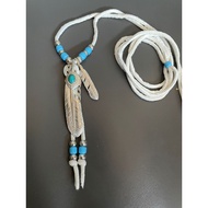 Kikuchi Kenshi Silver Rope Turquoise Feather XL Size Plain Feather M (Medieval) s925 Silver (kenkiku