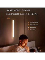 智慧抽象設計手持夜燈，LED感應夜燈無線USB充電夜燈房間動態感應燈底櫃燈夜間照明