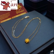 สร้อยคอทองคํา ทองคํา 99.99% น้ำหนักทอง 0.3-0.7 กรัม สร้อยคอจี้บัว สร้อยคอทอง18kแท้ เครื่องประดับแฟชั