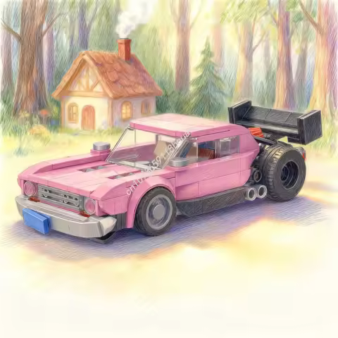 295pcs MOC Plymouth Junkerolla Pikes Peak City Champions Model Building Blocks Construction Christma