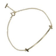 【日本直購】蒂芙尼 T Smile 手鍊 腕圍約 17.8cm 18K 玫瑰金 約 2.66g TIFFANY&Co.【二手】A級