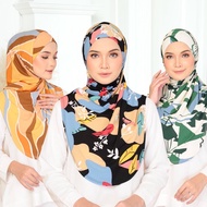 Tudung Syria Instant Floral Tudung Syria Printed Syria Instant