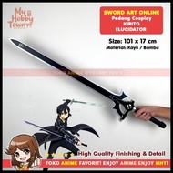 Replika Pedang Kayu Anime Cosplay Sword Art Online Elucidator Kirito