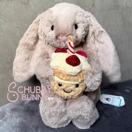 [GENUINE] JELLYCAT BEIGE BUNNY 'BIRTHDAY' BIRTHDAY CAKE