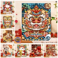 SY-frame-/32*40cm/40*50/50*60- Collection of coloring by number paintings SUMCNY frame, brush, paint