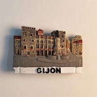 Creative Tourism Souvenirs In Gijon, Spain's Coastal Industrial City, Three-dimensional Painted Magn