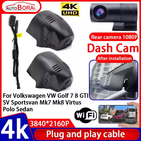 Video Recorder 4K Plug and Play Car DVR Dash Cam Camera for Volkswagen VW Golf 7 8 GTI SV Sportsvan