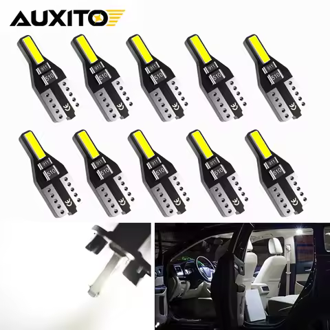 AUXITO 10Pcs Cheap LED Lamp T10 W5W LED Bulb 7020 2SMD 194 168 2825 Car interior Light for BMW VW Vo